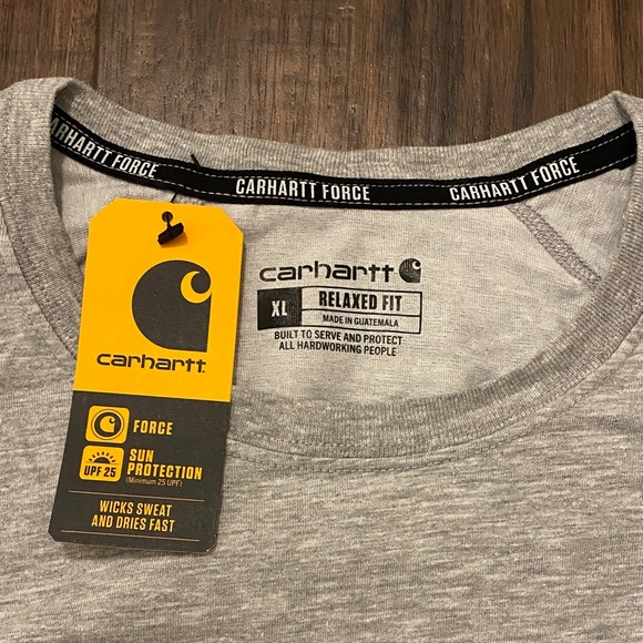 NWT | Carhartt • Men's Heather Gray Short Sleeve Tee - Picture 3 of 4